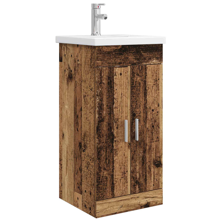 Badkamermeubel met Wasbak Oud hout 42 x 40 x 84,5 cm