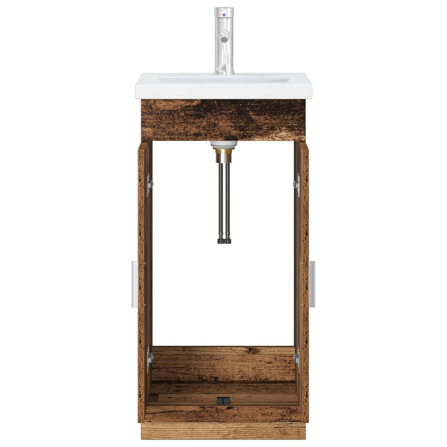 Badkamermeubel met Wasbak Oud hout 42 x 40 x 84,5 cm
