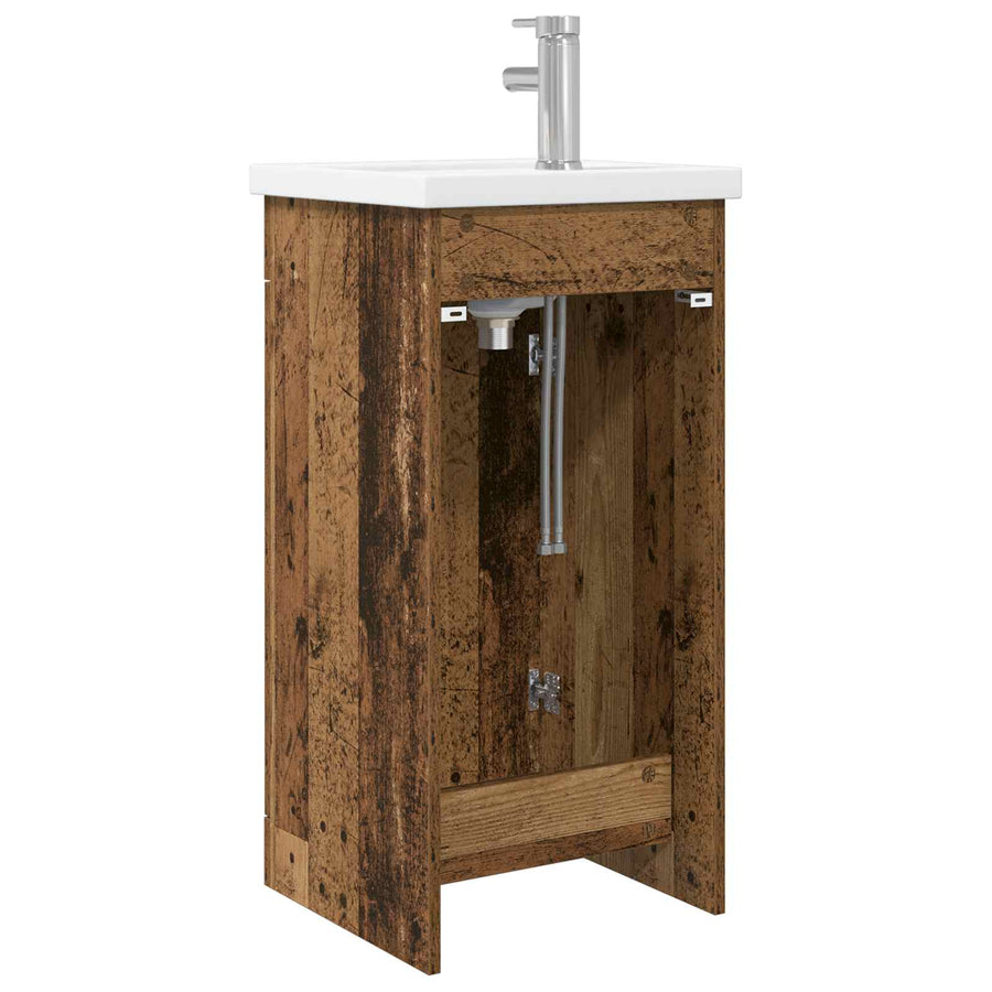 Badkamermeubel met Wasbak Oud hout 42 x 40 x 84,5 cm