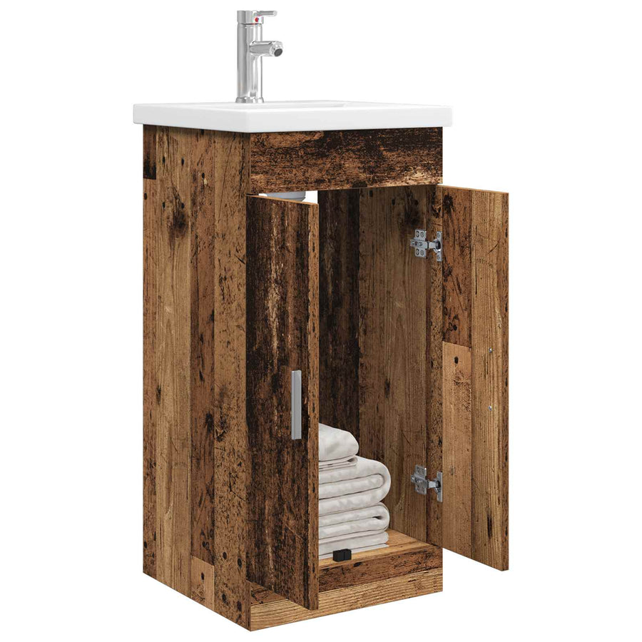 Badkamermeubel met Wasbak Oud hout 42 x 40 x 84,5 cm