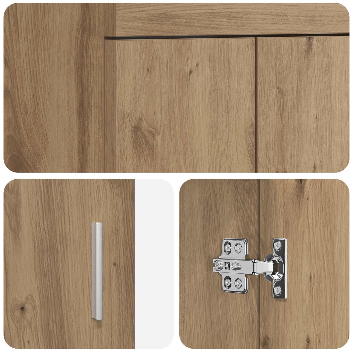 Badkamermeubel met Wasbak Artisanaal eiken 42 x 40 x 84,5 cm