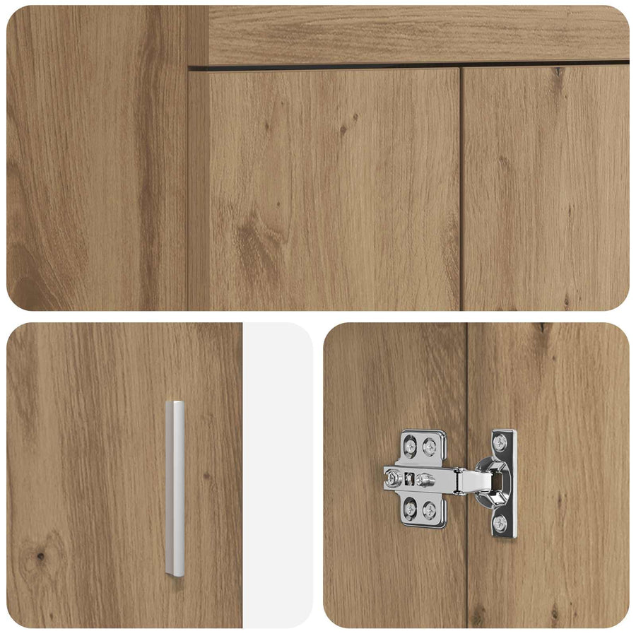 Badkamermeubel met Wasbak Artisanaal eiken 42 x 40 x 84,5 cm