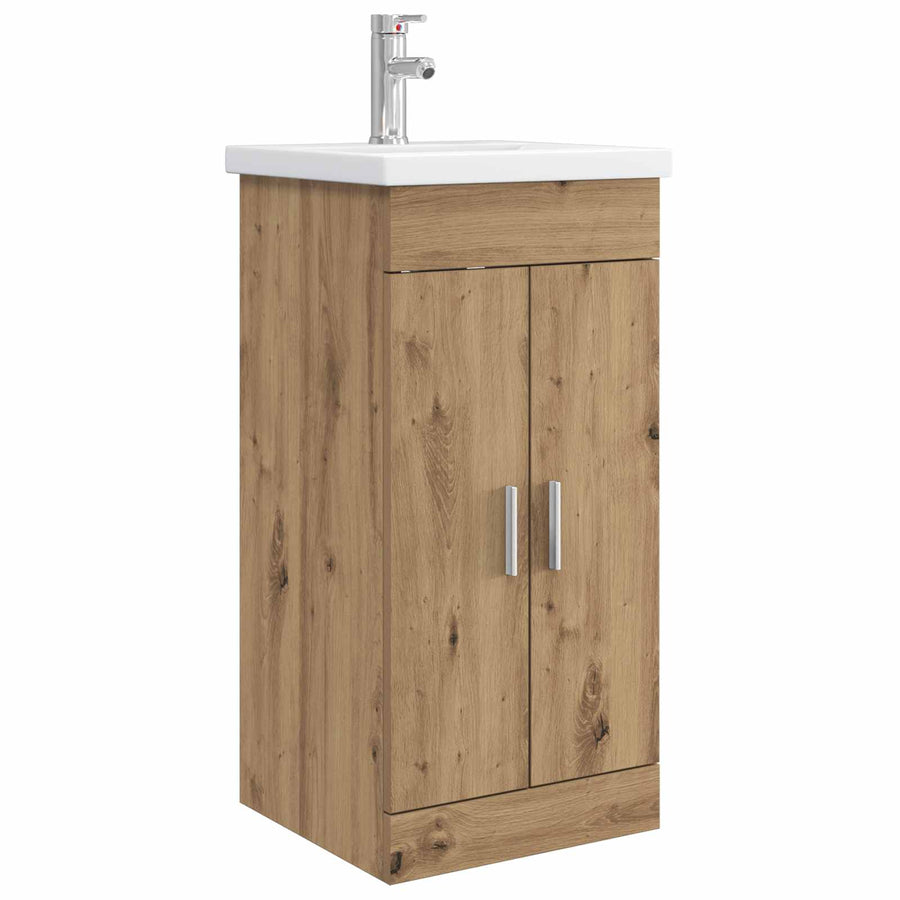 Badkamermeubel met Wasbak Artisanaal eiken 42 x 40 x 84,5 cm