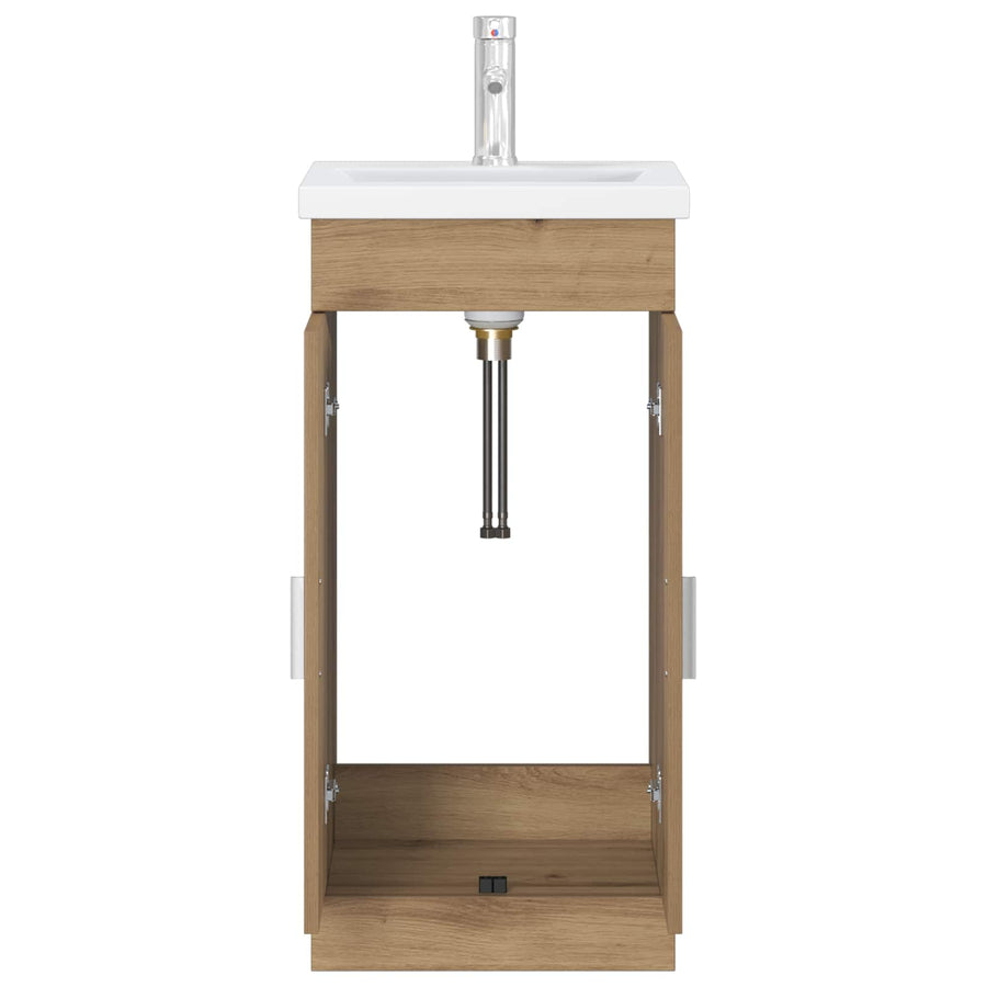 Badkamermeubel met Wasbak Artisanaal eiken 42 x 40 x 84,5 cm