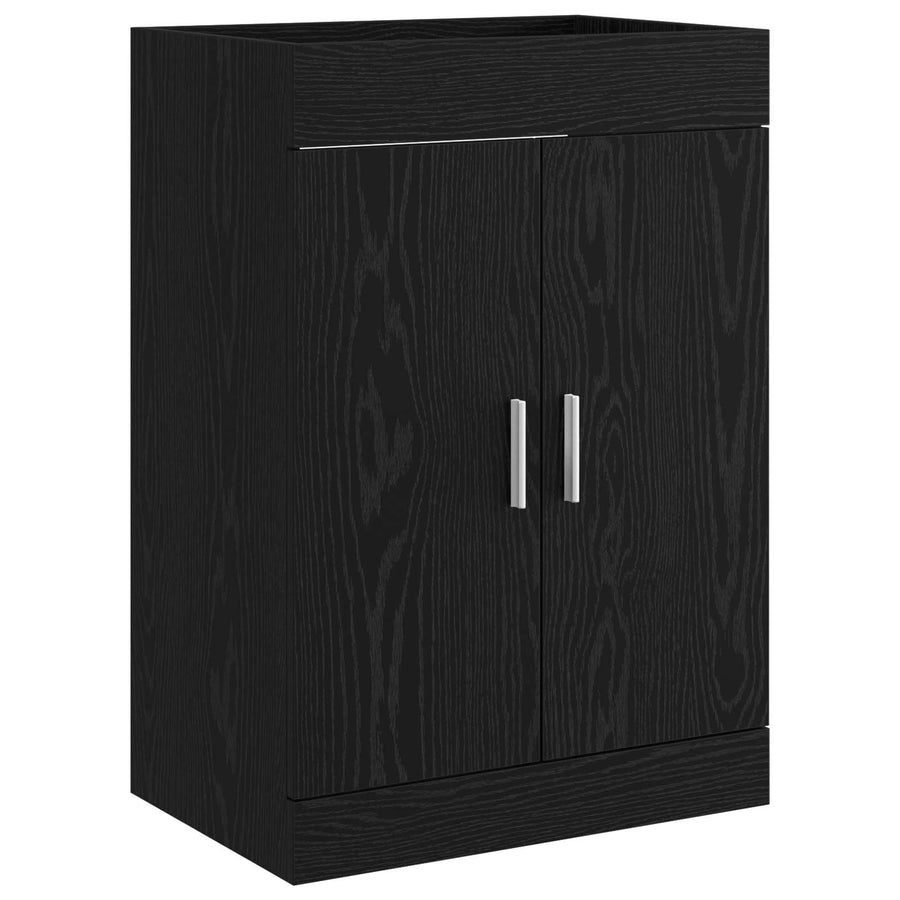 Badkamer Onder Wasbak Kast Zwart eiken 56 x 37,5 x 81 cm