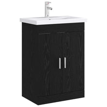 Badkamer Onder Wasbak Kast Zwart eiken 56 x 37,5 x 81 cm