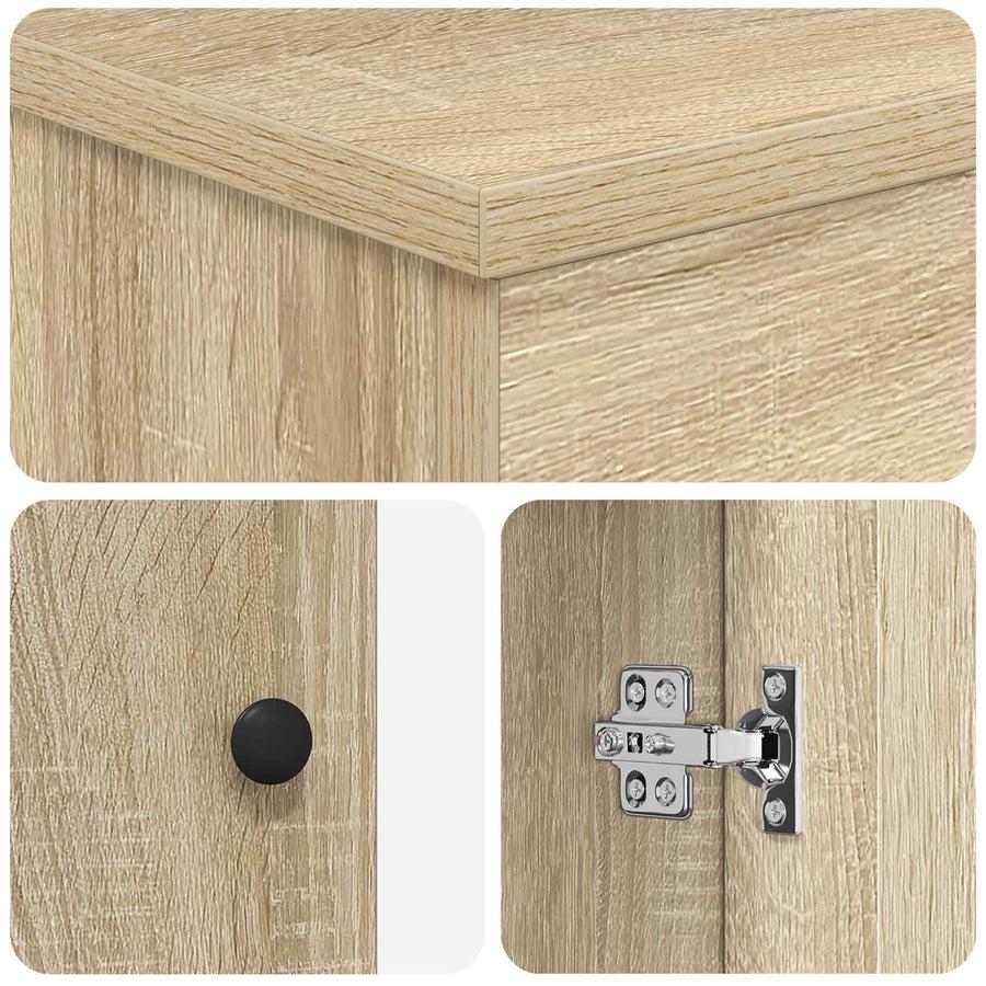 Badkamer Onder Wasbak Kast Sonoma Eiken 56 x 37,5 x 81 cm