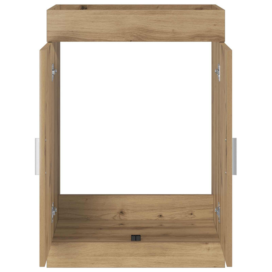 Badkamer Onder Wasbak Kast Artisanaal eiken 56 x 37,5 x 81 cm
