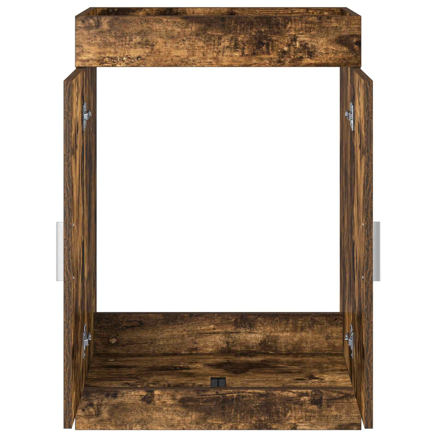 Badkamer Onder Wasbak Kast Gerookt eiken 78,5 x 37,5 x 81 cm