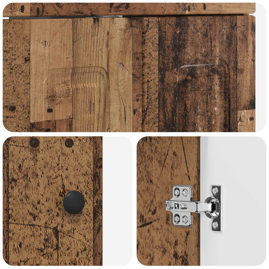 Badkamer Onder Wasbak Kast Oud hout 78,5 x 37,5 x 81 cm