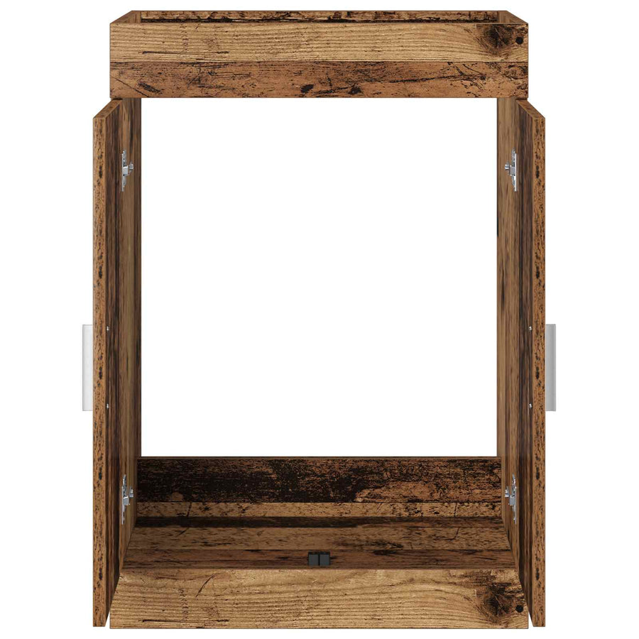 Badkamer Onder Wasbak Kast Oud hout 78,5 x 37,5 x 81 cm