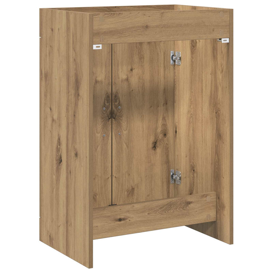 Badkamer Onder Wasbak Kast Artisanaal eiken 78,5 x 37,5 x 81 cm