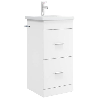 Badkamermeubel met Wasbak Wit 42 x 40 x 84,5 cm Bewerkt hout