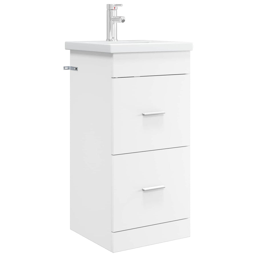 Badkamermeubel met Wasbak Wit 42 x 40 x 84,5 cm Bewerkt hout
