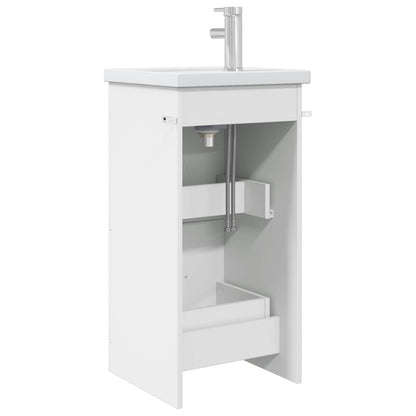 Badkamermeubel met Wasbak Wit 42 x 40 x 84,5 cm Bewerkt hout
