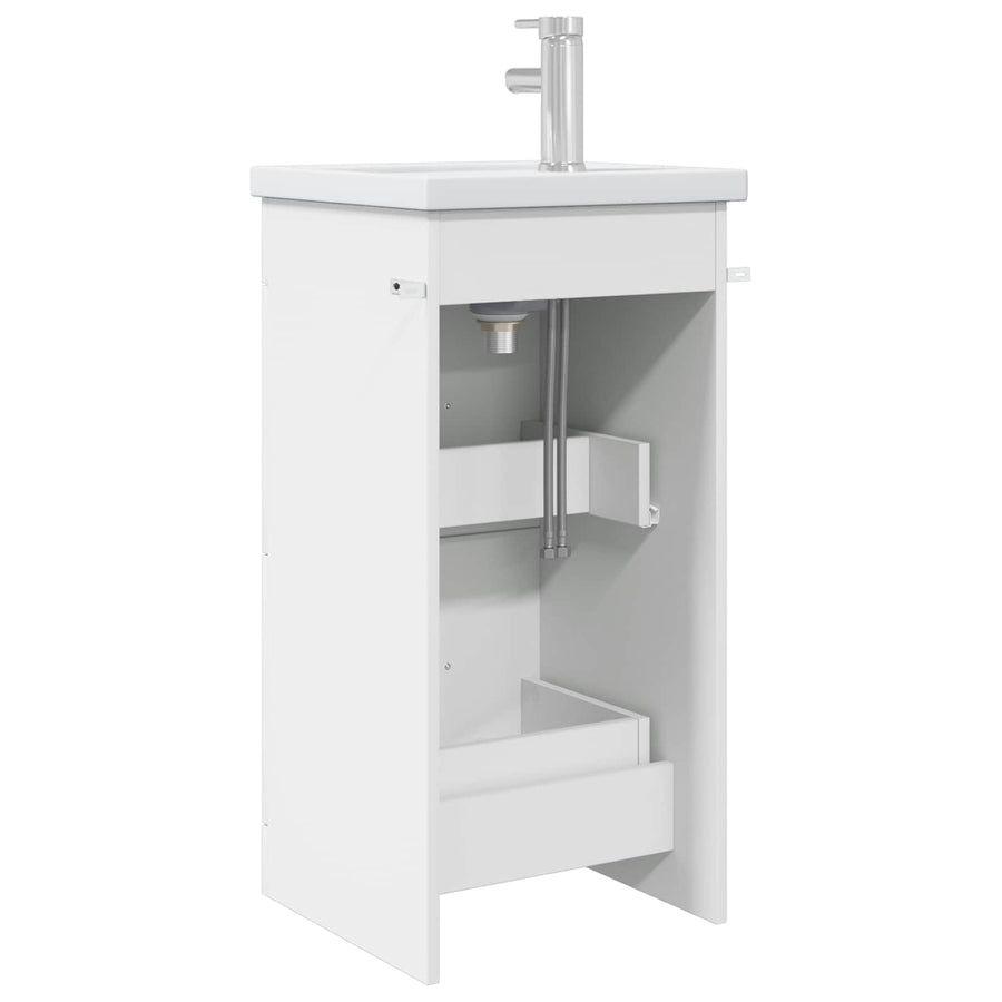 Badkamermeubel met Wasbak Wit 42 x 40 x 84,5 cm Bewerkt hout