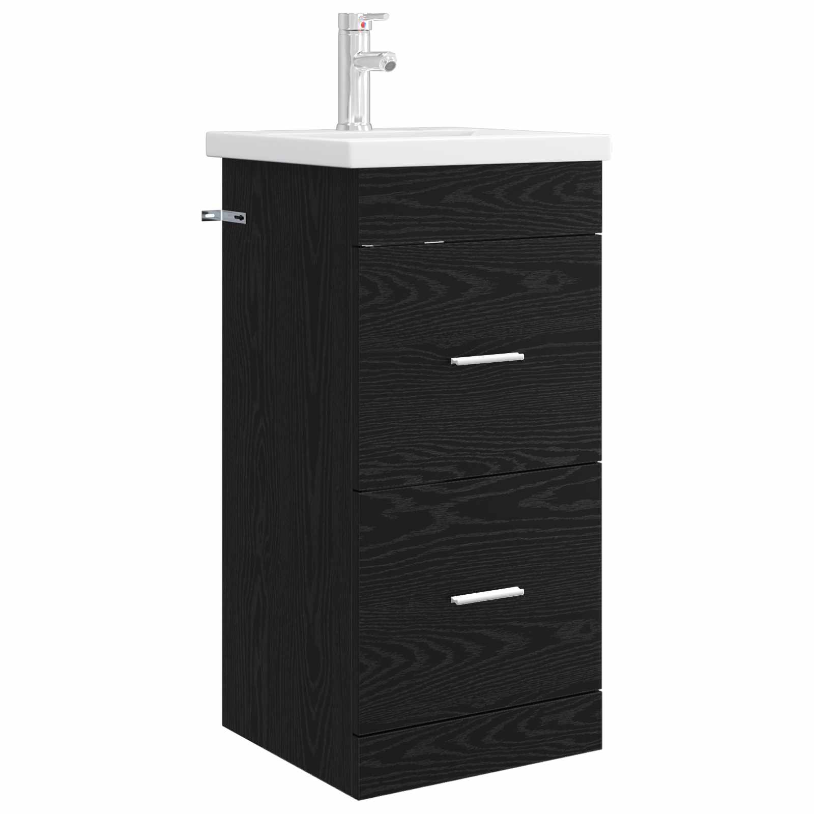 Badkamermeubel met Wasbak Zwart eiken 42 x 40 x 84,5 cm