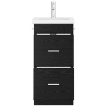 Badkamermeubel met Wasbak Zwart eiken 42 x 40 x 84,5 cm