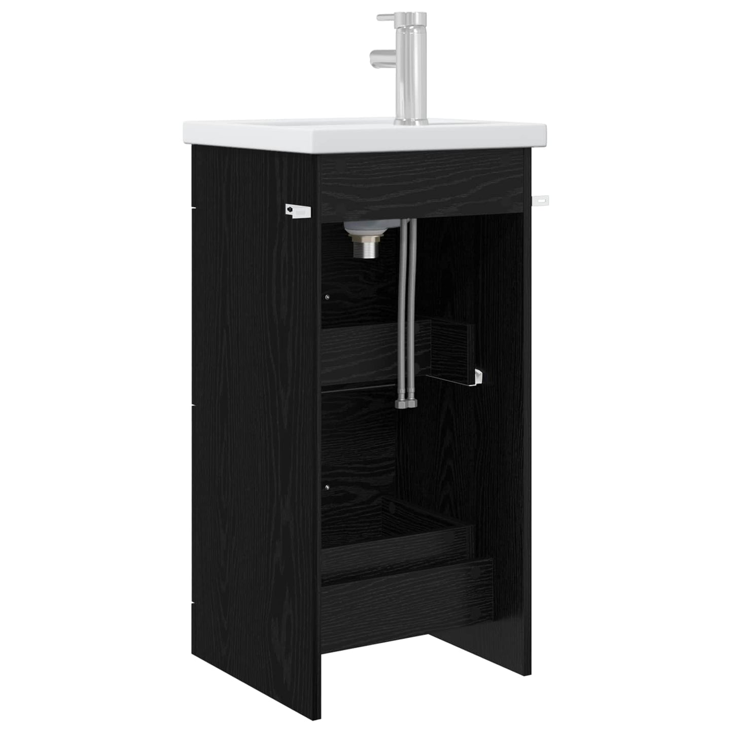 Badkamermeubel met Wasbak Zwart eiken 42 x 40 x 84,5 cm