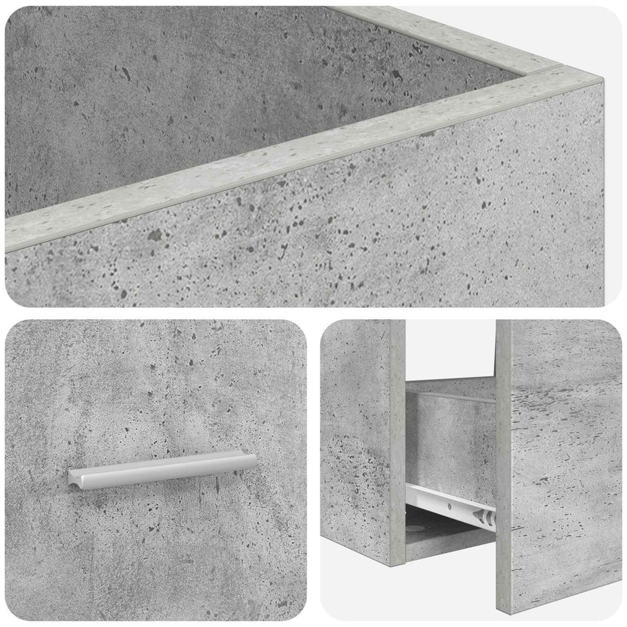 Badkamermeubel met Wasbak Betongrijs 42 x 40 x 84,5 cm
