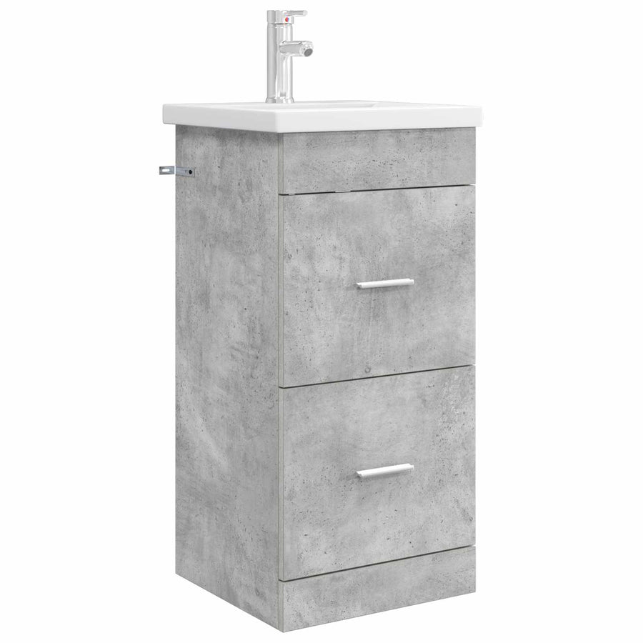 Badkamermeubel met Wasbak Betongrijs 42 x 40 x 84,5 cm