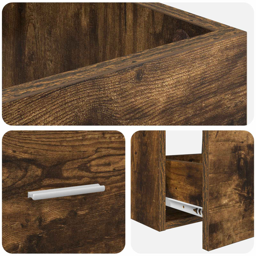 Badkamermeubel met Wasbak Gerookt eiken 42 x 40 x 84,5 cm
