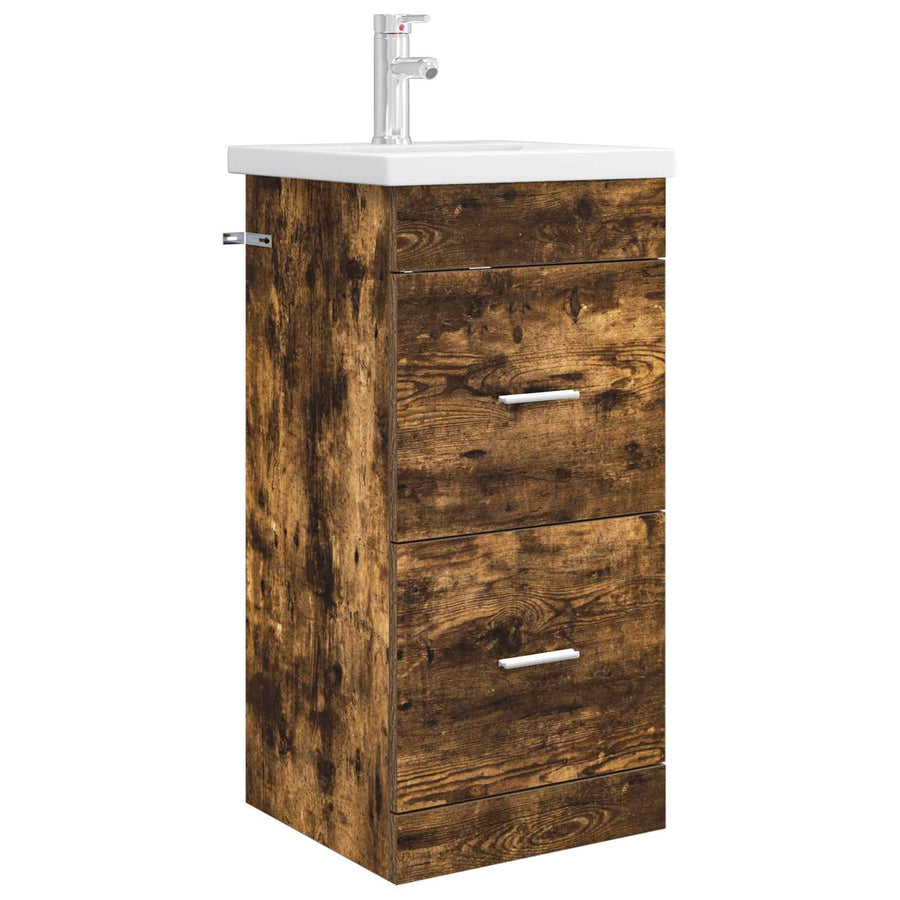 Badkamermeubel met Wasbak Gerookt eiken 42 x 40 x 84,5 cm