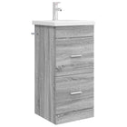 Badkamermeubel wasbak 42x40x84.5 cm grijs Sonoma