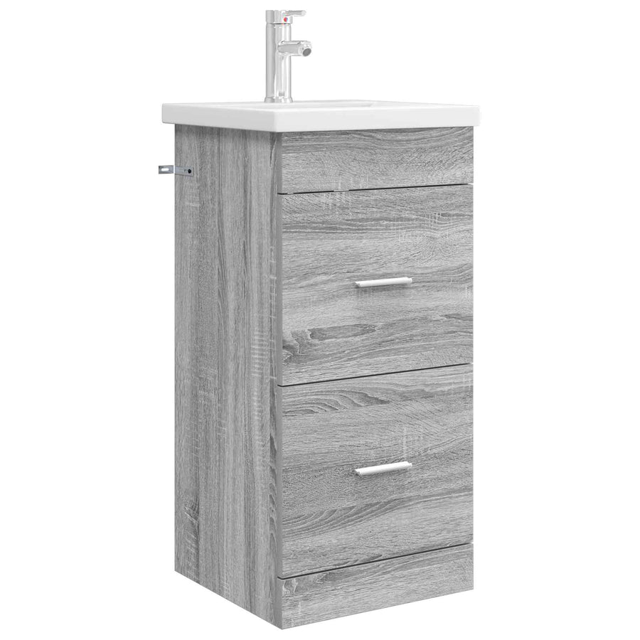 Badkamermeubel met Wasbak Grijs Sonoma 42 x 40 x 84,5 cm
