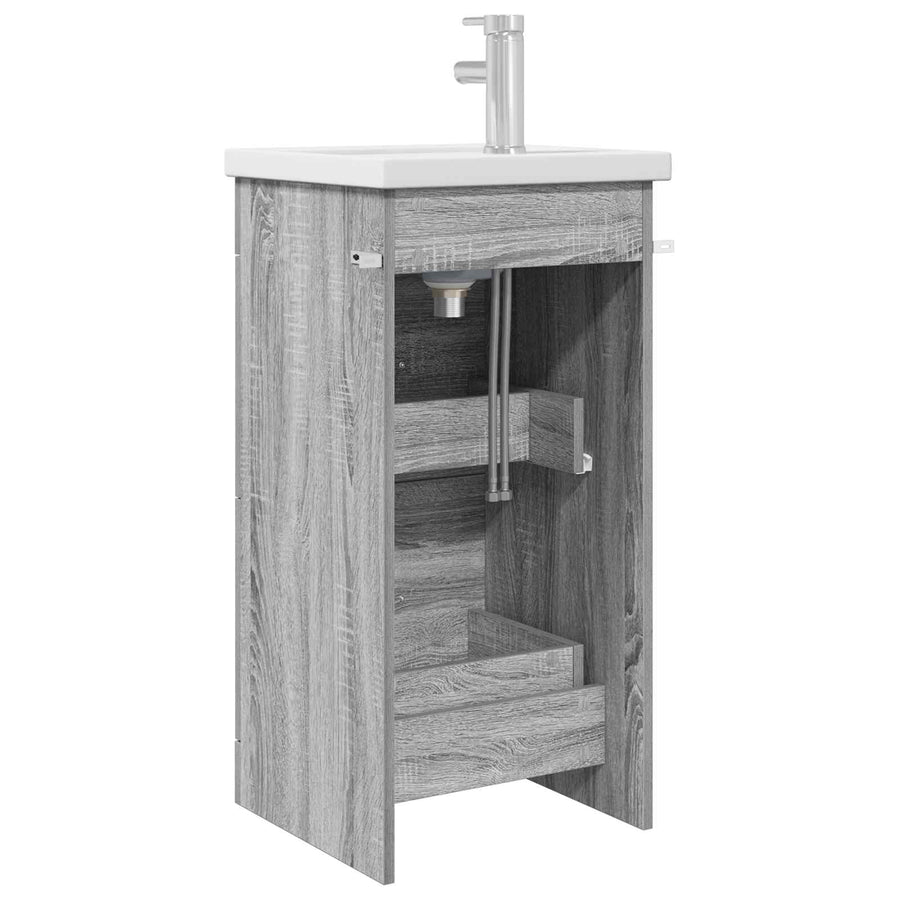 Badkamermeubel met Wasbak Grijs Sonoma 42 x 40 x 84,5 cm