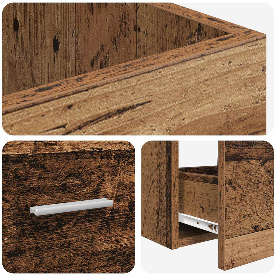 Badkamermeubel met Wasbak Oud hout 42 x 40 x 84,5 cm