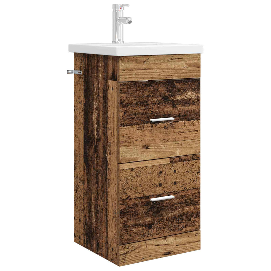 Badkamermeubel met Wasbak Oud hout 42 x 40 x 84,5 cm