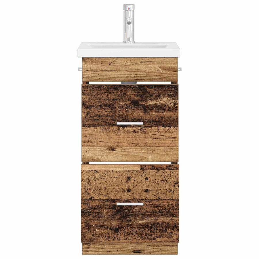 Badkamermeubel met Wasbak Oud hout 42 x 40 x 84,5 cm