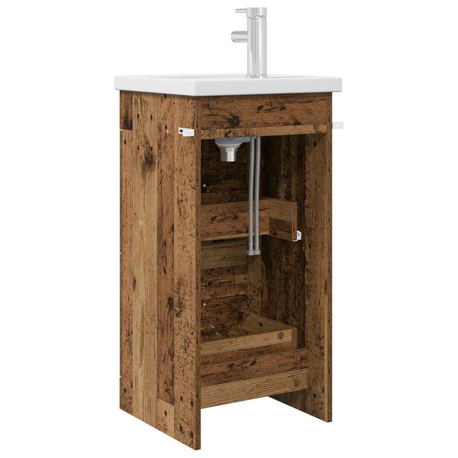 Badkamermeubel met Wasbak Oud hout 42 x 40 x 84,5 cm