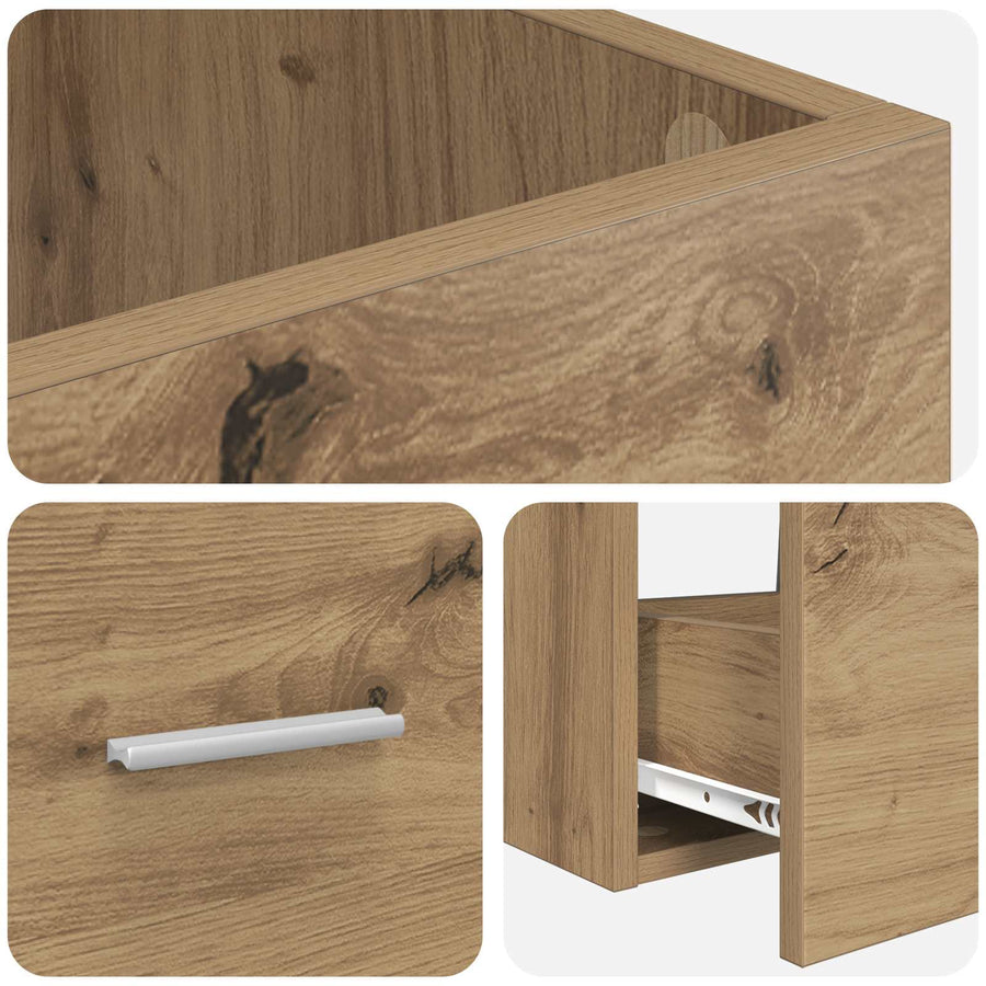 Badkamermeubel met Wasbak Artisanaal eiken 42 x 40 x 84,5 cm
