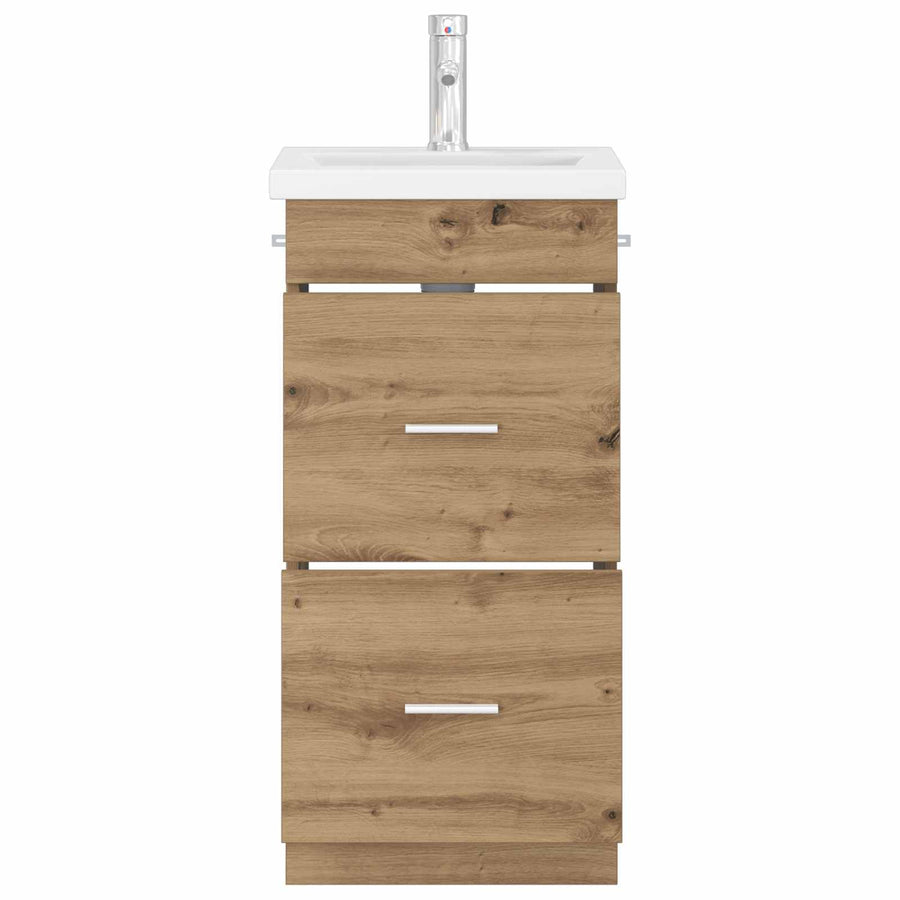 Badkamermeubel met Wasbak Artisanaal eiken 42 x 40 x 84,5 cm