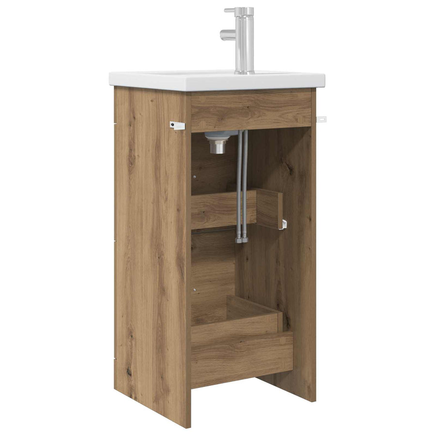 Badkamermeubel met Wasbak Artisanaal eiken 42 x 40 x 84,5 cm