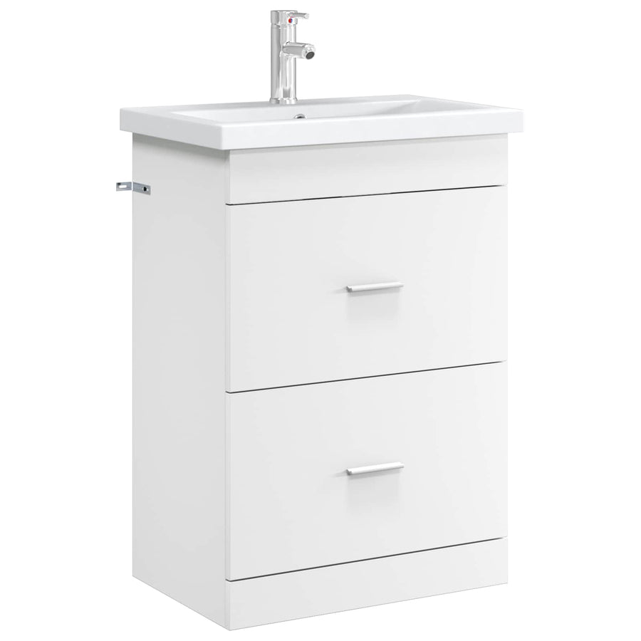 Badkamer Onder Wasbak Kast Wit 56 x 37,5 x 81 cm Bewerkt hout