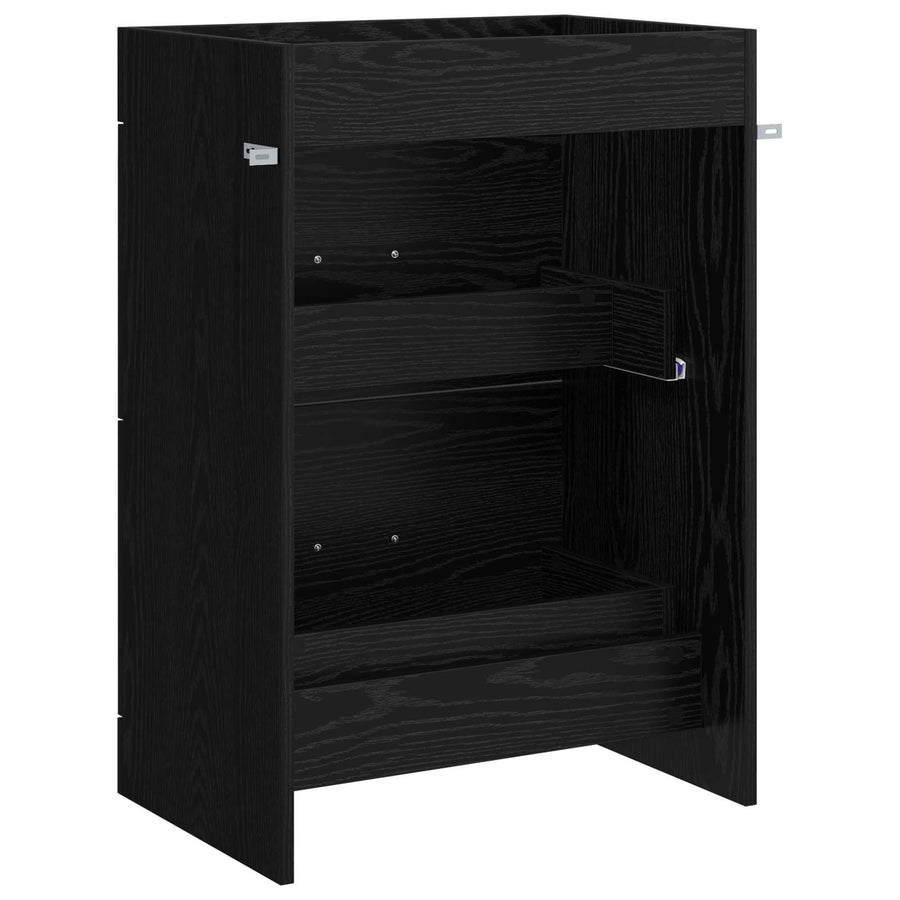 Badkamer Onder Wasbak Kast Zwart eiken 56 x 37,5 x 81 cm