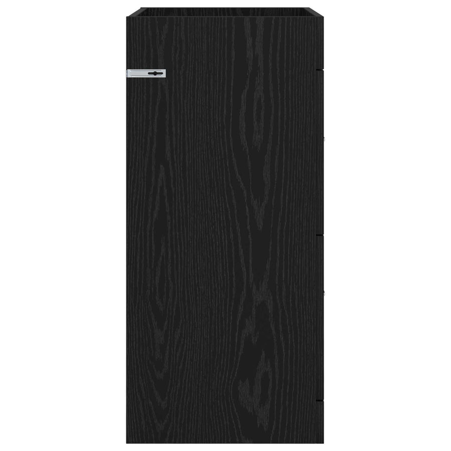 Badkamer Onder Wasbak Kast Zwart eiken 56 x 37,5 x 81 cm