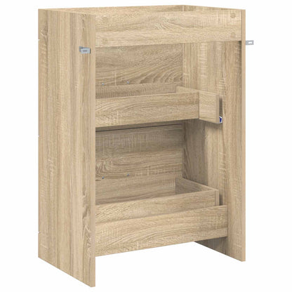 Badkamer Onder Wasbak Kast Sonoma Eiken 56 x 37,5 x 81 cm