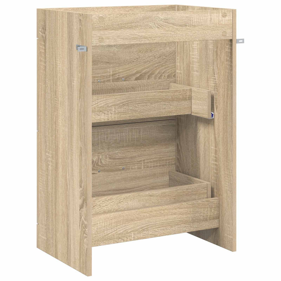 Badkamer Onder Wasbak Kast Sonoma Eiken 56 x 37,5 x 81 cm