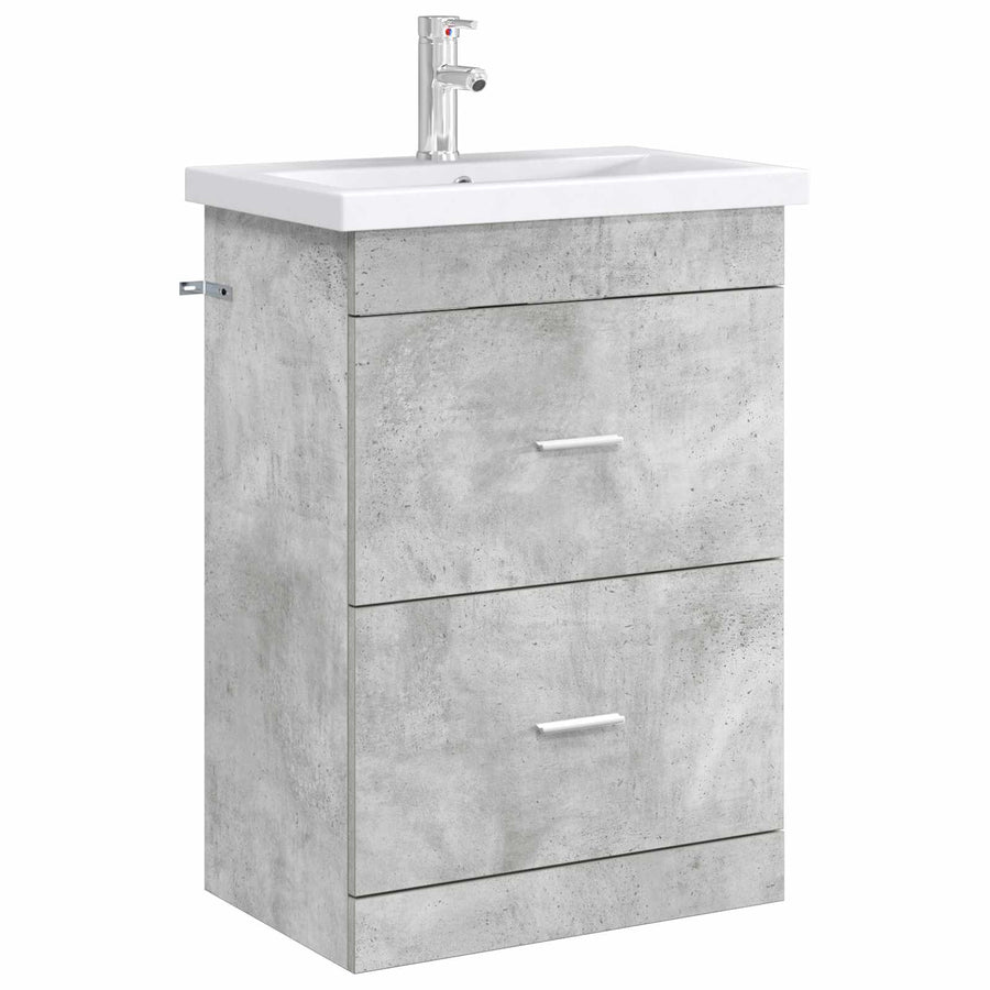 Badkamer Onder Wasbak Kast Betongrijs 56 x 37,5 x 81 cm