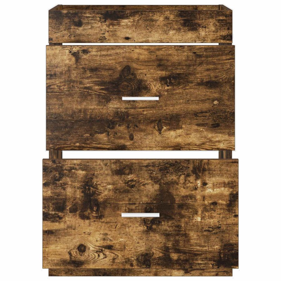 Badkamer Onder Wasbak Kast Gerookt eiken 56 x 37,5 x 81 cm