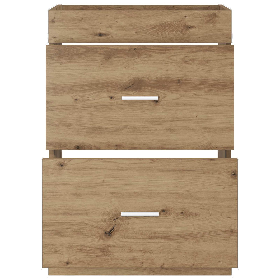 Badkamer Onder Wasbak Kast Artisanaal eiken 56 x 37,5 x 81 cm