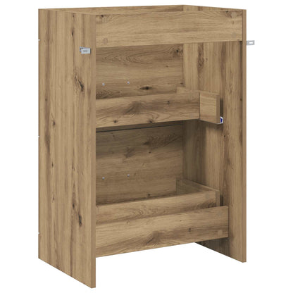 Badkamer Onder Wasbak Kast Artisanaal eiken 56 x 37,5 x 81 cm
