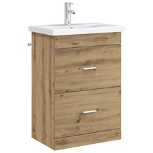 Badkamer Onder Wasbak Kast Artisanaal eiken 56 x 37,5 x 81 cm