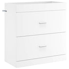 Badkamerkast onder wastafel 78,5x37,5x81 cm bewerkt hout wit