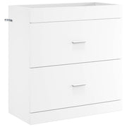Badkamerkast onder wastafel 78,5x37,5x81 cm bewerkt hout wit