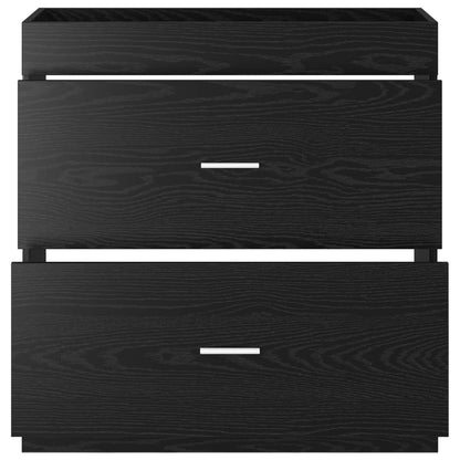 Badkamer Onder Wasbak Kast Zwart eiken 78,5 x 37,5 x 81 cm